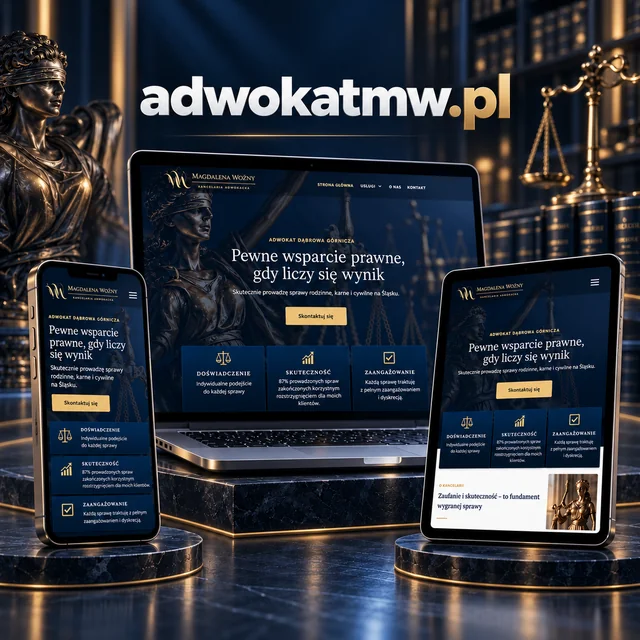 Mockup projektu Kancelaria Adwokacka Magdalena Woźny